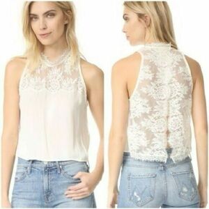 Free People 'Tied To You' Open Back Lace Top
